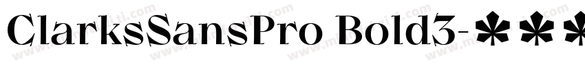 ClarksSansPro Bold3字体转换